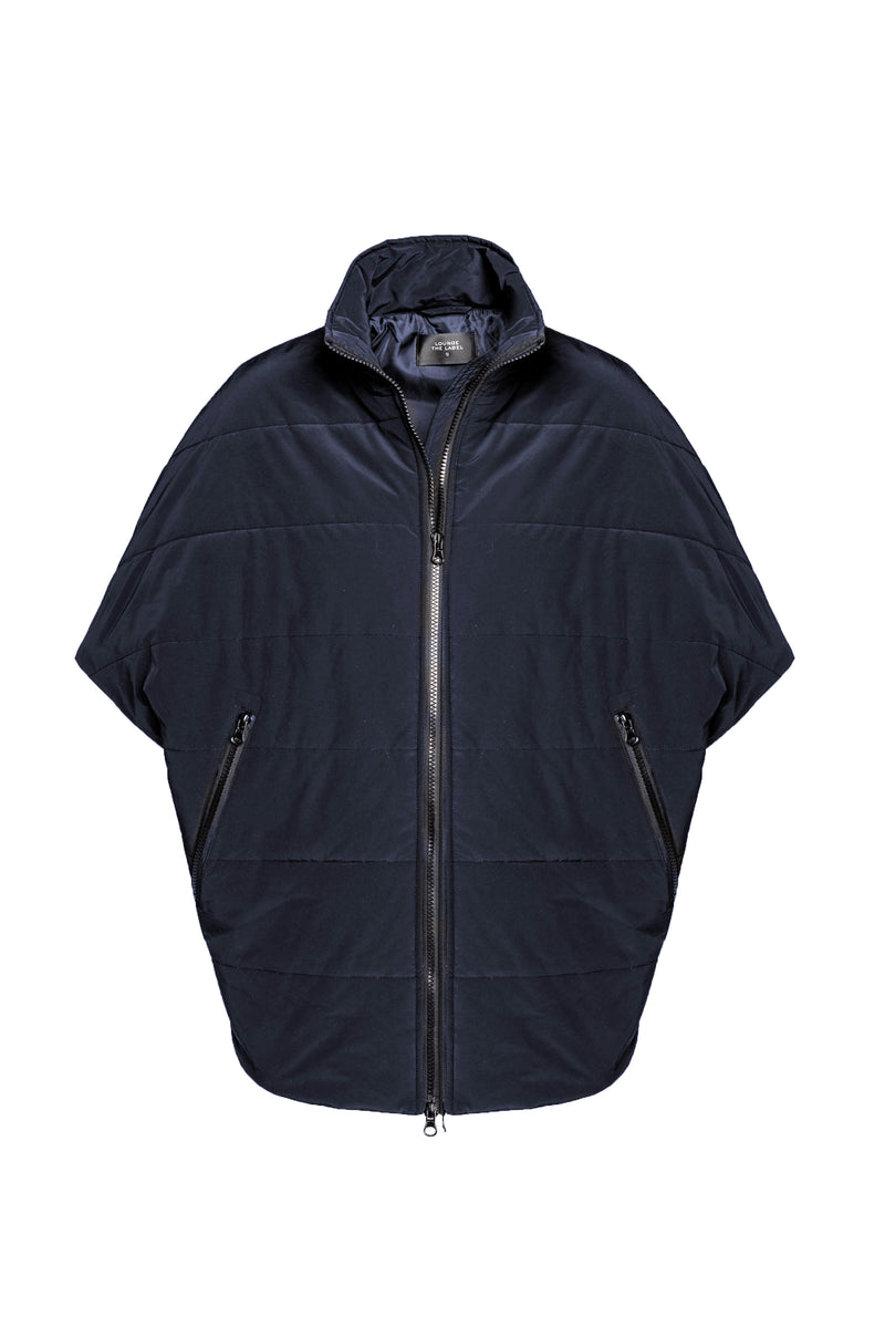 Showerproof Quilted Zip Front Vest Collodi Ink