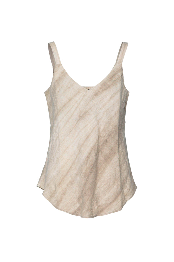 Linen Relaxed Fit Singlet Licate Natural