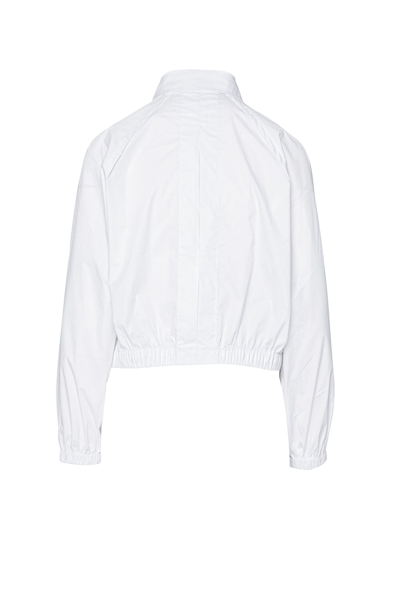 Cotton Stretch Bomber Shirt Colmar White