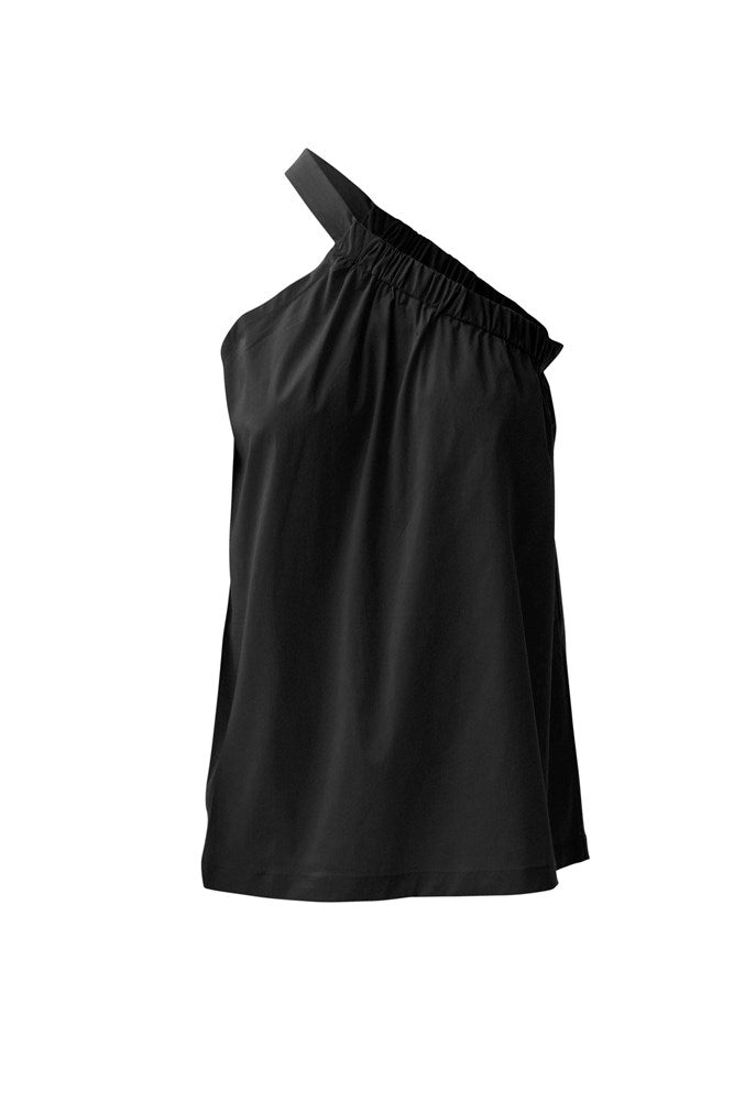 Tech Stretch One Shoulder A.Line Top Puci Black