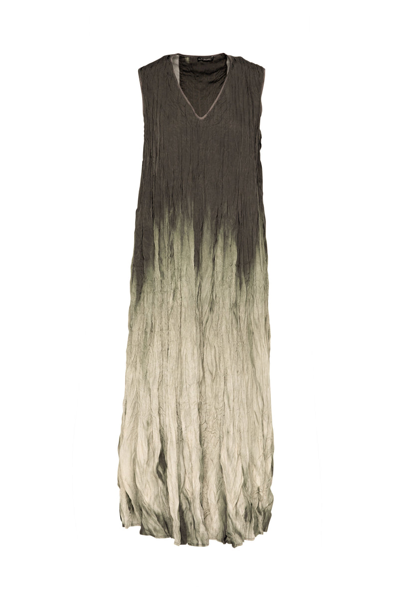 Crinkle V.Neck Sleeveless Maxi Dress Milos Earth