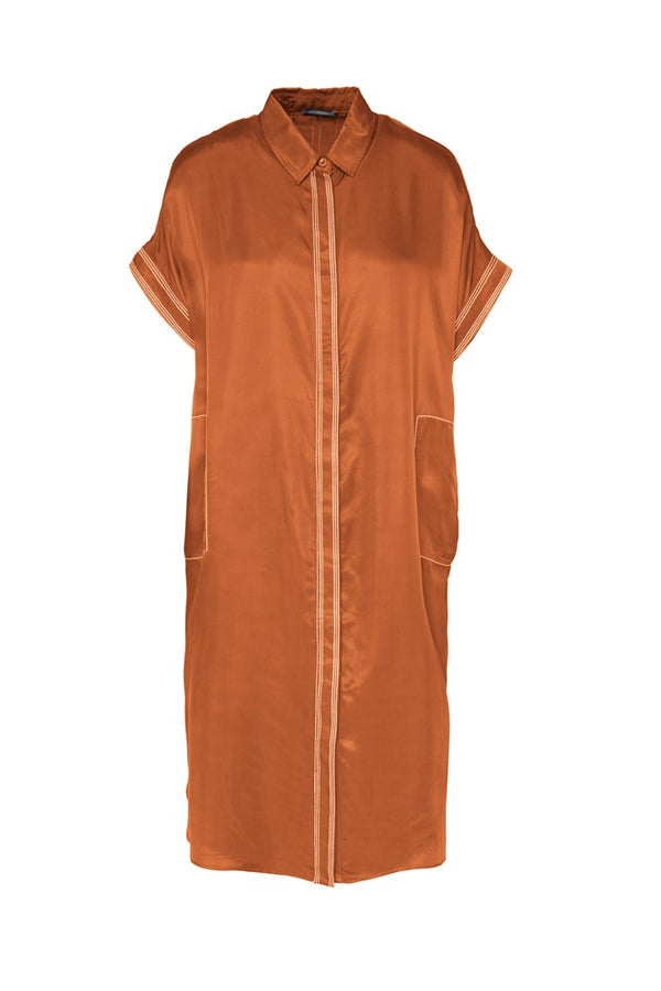 Twill Viscose Shirt Dress Juan Rust