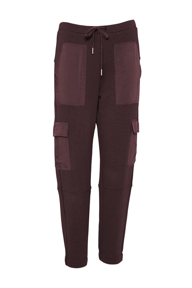 Cotton Terry Cargo Pocket Sweat Pant Tejeda Merlot