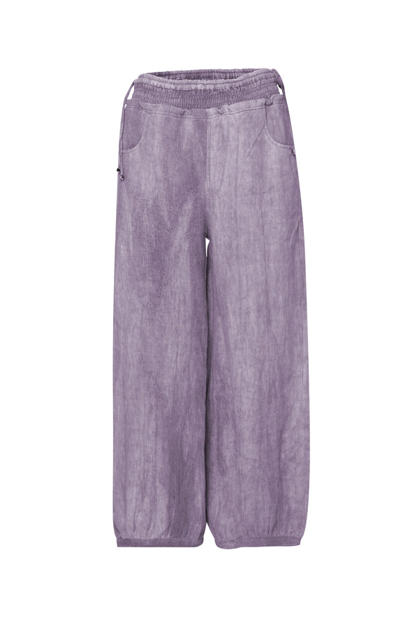 Linen Smock Drawstring Waist Harem Pant Remi Urchin