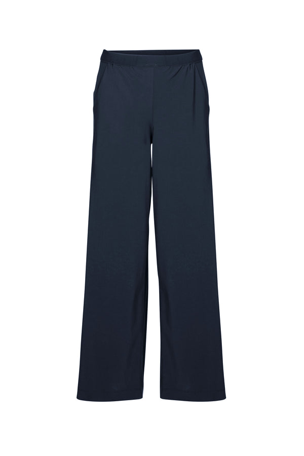 Tech Stretch Elastic Waist Relaxed Fit Wide Leg Long Pant Roatan Sea