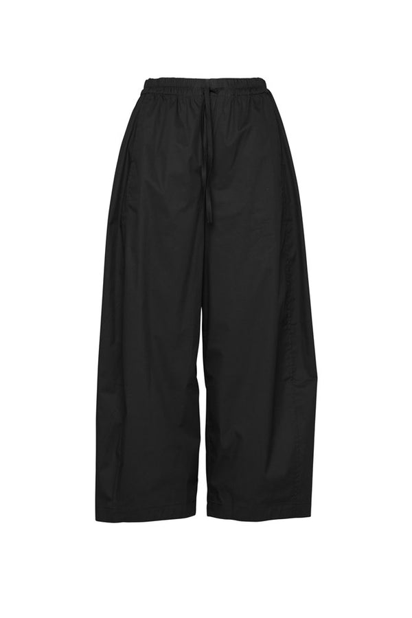 Stretch Cotton Balloon Leg Elastic Waist Pant Palermo Black