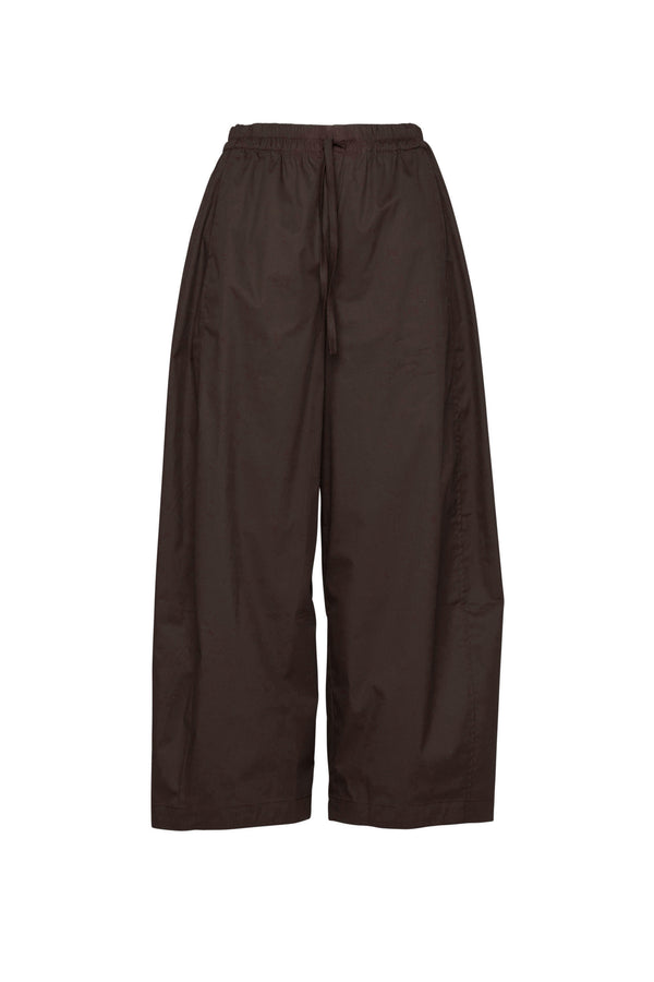 Stretch Cotton Balloon Leg Elastic Waist Pant Palermo Espresso