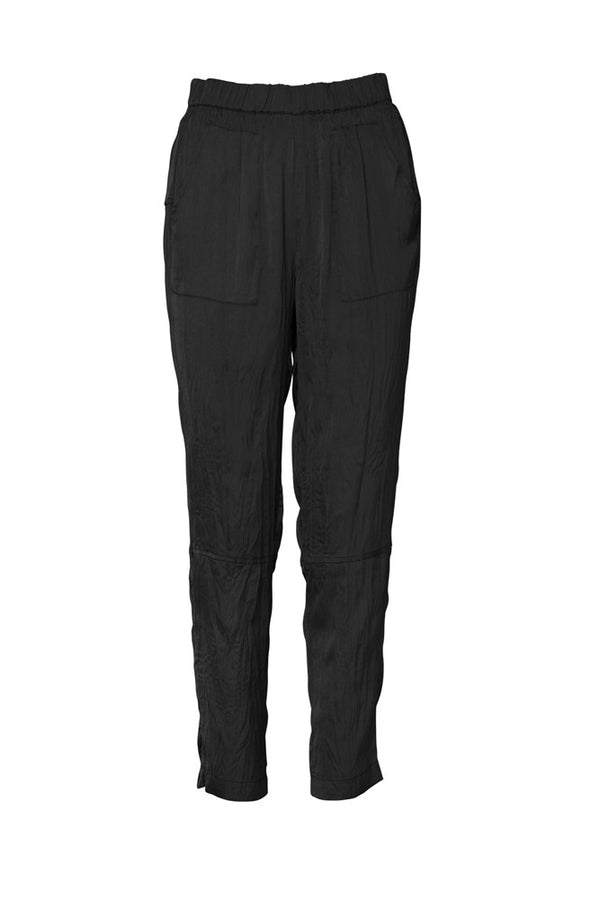 Breathable Airflow Tech Poly Straight Leg Cropped Pant Amalfi Black