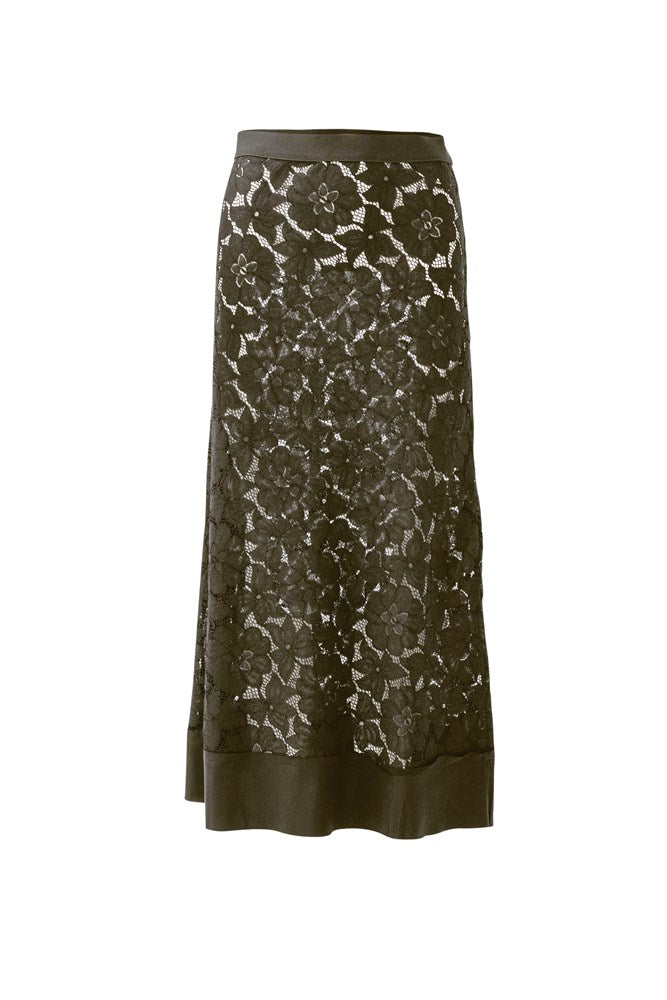 Cotton Lace Relaxed Fit Skirt Maia Moss