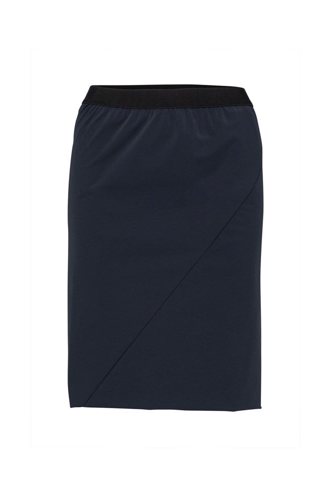 Tech Stretch Knee Length Elastic Waist Skirt Lipari Sea