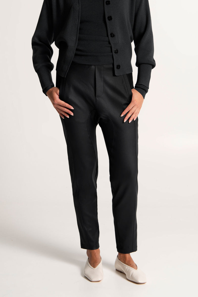 Super Stretch Waxed Coated Drop Crotch Pant Aspen Black