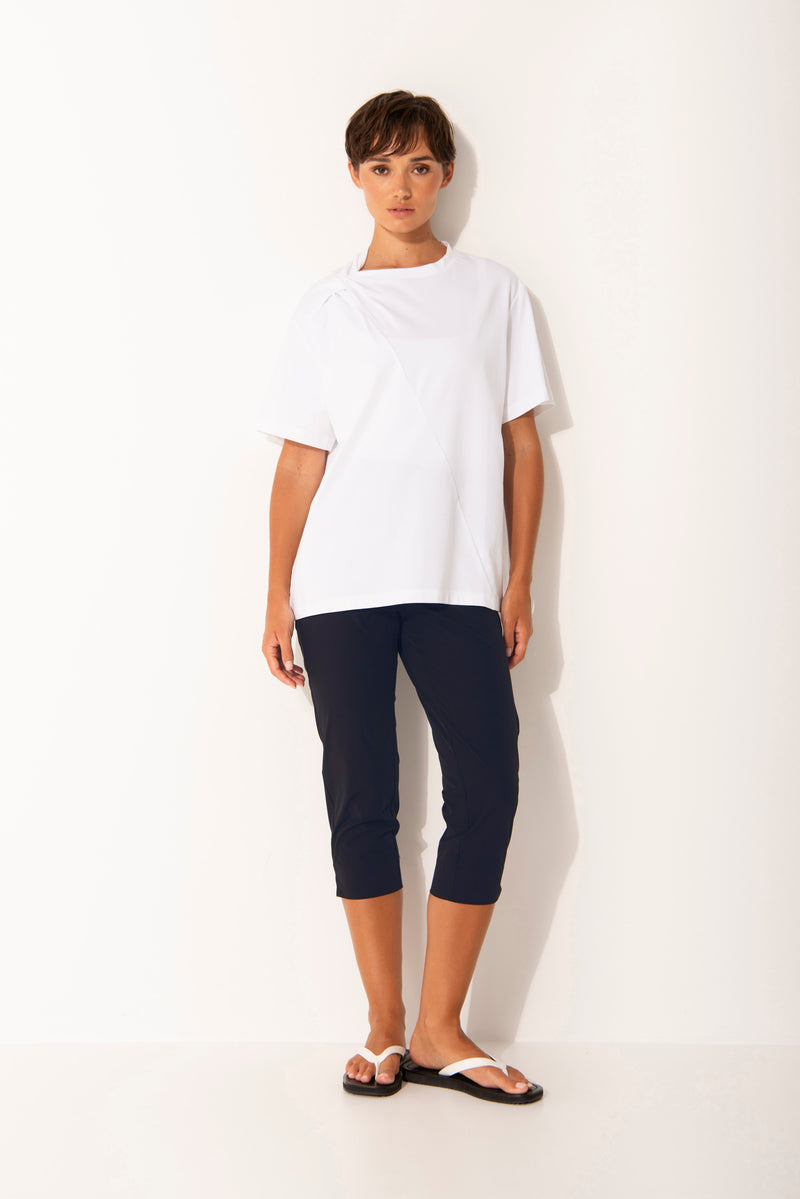 Stretch Techno Slim Leg Pant Capri Sea
